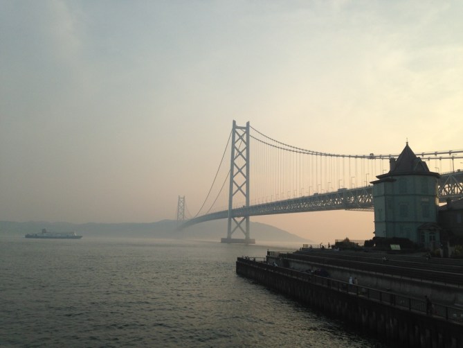kobe bridge sunset